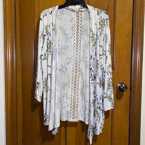 White Floral Cardigan